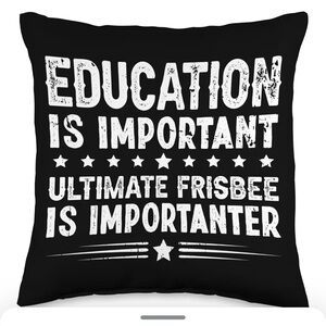 NWOT Black and White Throw Pillow with Fun Quote